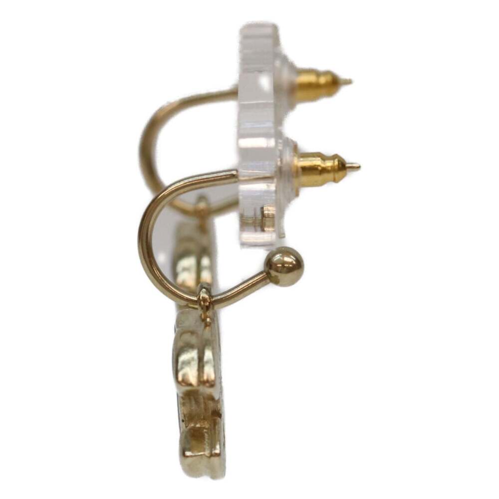 Chanel Cc Logo Hoop Earrings Gold-Tone #244517C12B - Picture 2 of 4
